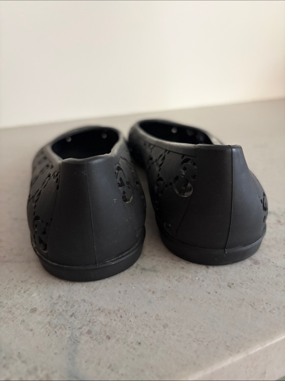 Gucci Black Rubber Ballet Flats Size 41 - Picture 8 of 9